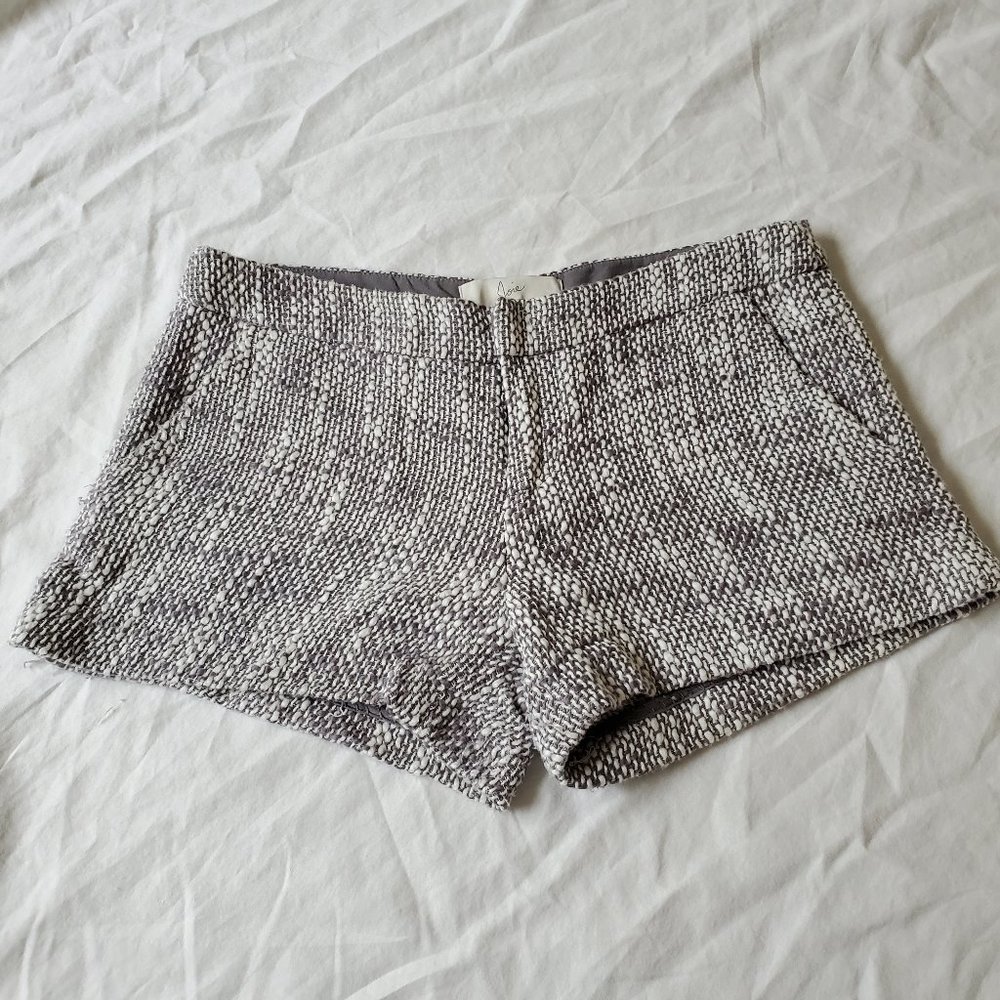 Joie Tweed Style Grey & White Shorts Sz 0
